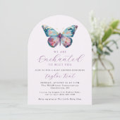We are Enchanted To Meet You Butterfly Baby Shower Kaart (Staand voorkant)