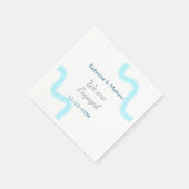 We are engaged blue gray watercolor spiral stylish servet (Hoek)