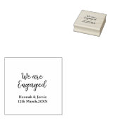 We are Engaged couple name date calligraphystylish Rubberstempel (Gestempeld)