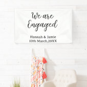 We are Engaged couple name date calligraphystylish Spandoek (Insitu)