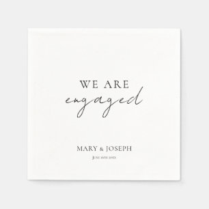 'We Are Engaged' Feestelijke Verlovingsparty Bruid Servet