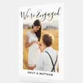 We Are Engaged Foto Feest Welkom Acryl Bord (Hoek)