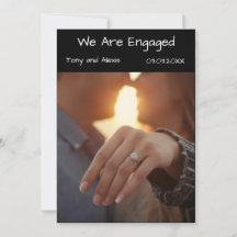 We Are Engaged Fotokaartje | Modern