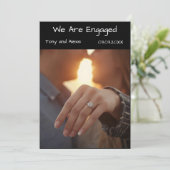 We Are Engaged Fotokaartje | Modern Kaart (Staand voorkant)