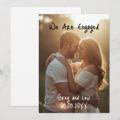 We Are Engaged Photo Announcement Card Kaart (Voorkant / Achterkant)
