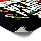 We Are Family 2025 Black Christmas Tree Santa Pjs Poster (Hoek)