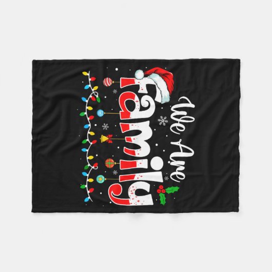 We Are Family 2025 Christmas Pajama Funny Matching Fleece Deken (Voorkant (Horizontaal))
