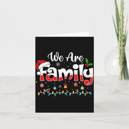 We Are Family 2025 Christmas Pajama Funny Matching Kaart (Voorkant)
