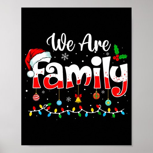 We Are Family 2025 Christmas Pajama Funny Matching Poster (Voorkant)
