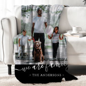 We Are Family Elegante Script Foto & Naam Fleece Deken