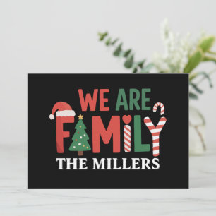 We Are Family Gepersonaliseerde Kerstmis Familie K Kaart