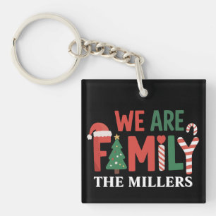We Are Family Gepersonaliseerde Kerstmis Familie K Sleutelhanger
