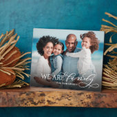 We Are Family Handwritten Script Family Name Fotoplaat (Zijkant)