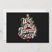 We Are Family Kerst 2024 Matching Pyjama  Feestdagenkaart (Voorkant)