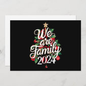 We Are Family Kerst 2024 Matching Pyjama  Feestdagenkaart (Voorkant / Achterkant)