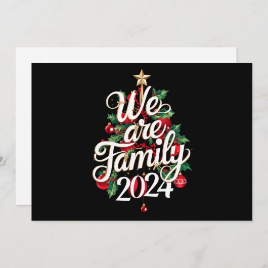 We Are Family Kerst 2024 Matching Pyjama  Feestdagenkaart (Voorkant / Achterkant)