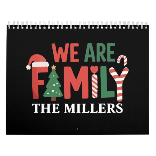 We Are Family Personalized Christmas Family Couple Kalender (Hoes)