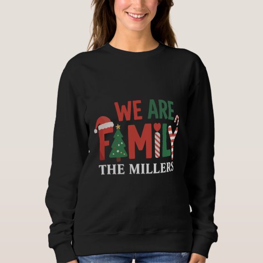 We Are Family Personalized Christmas Family Couple Trui (Voorkant)