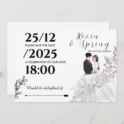 We are getting Married Kaart (Voorkant / Achterkant)