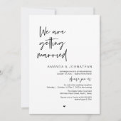 We are getting married, Modern Wedding Celebration Kaart (Voorkant)