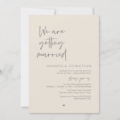 We are getting married, Modern Wedding Celebration Kaart (Voorkant)