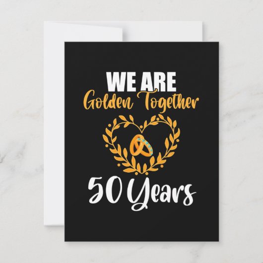 We Are Golden Together 50 Jaar Bedankkaart (Voorkant)