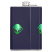 "We Are Here" Green Alien head Heupfles (Achterkant)