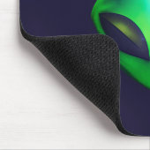 "We Are Here" groene alien hoofd Muismat (Hoek)