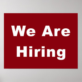 We Are Hiring Zakelijke Ramenadvertentie Poster