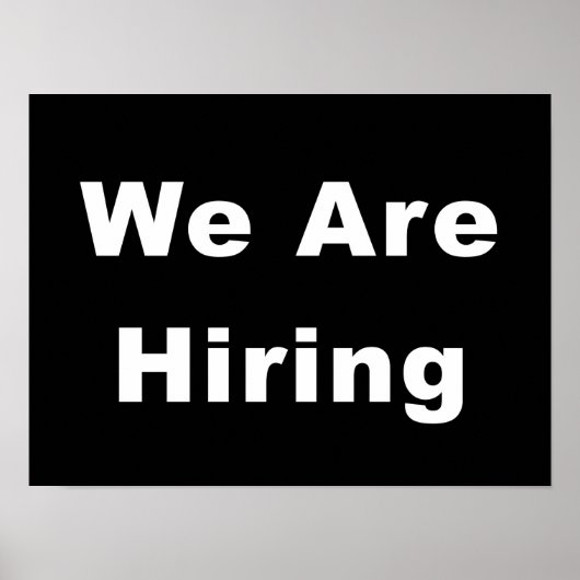 We Are Hiring Zakelijke Ruitreclame Poster (Voorkant)