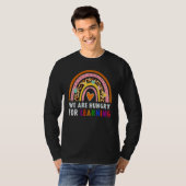 We Are Hungry For Learning Rainbow Caterpillar Tea T-shirt (Voorkant volledig)