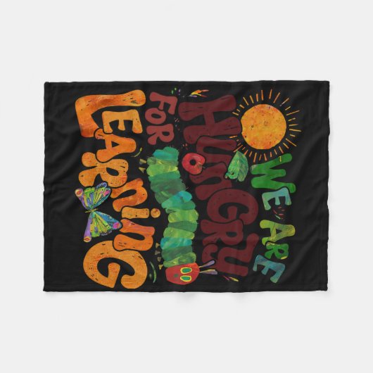 We Are Hungry For Learning Teacher First Day Back Fleece Deken (Voorkant (Horizontaal))