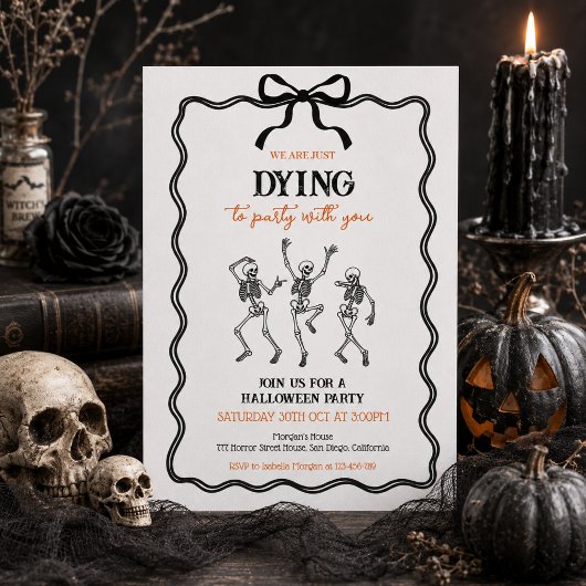 We Are Just Dying Halloween Feest Kaart