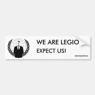 we are legion - anonymous bumpersticker