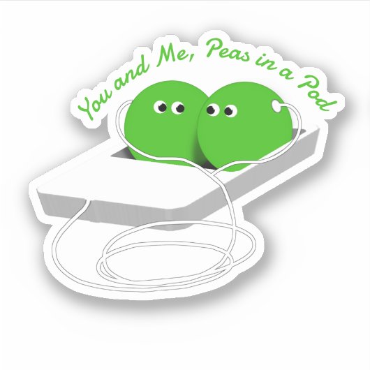 We Are Like Two Peas in a Pod Sticker (Voorkant)