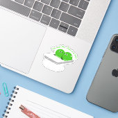 We Are Like Two Peas in a Pod Sticker (Laptop met iPhone)