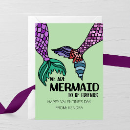 We Are Mermaid om vrienden te zijn Valentijnskaart Notitiekaartje
