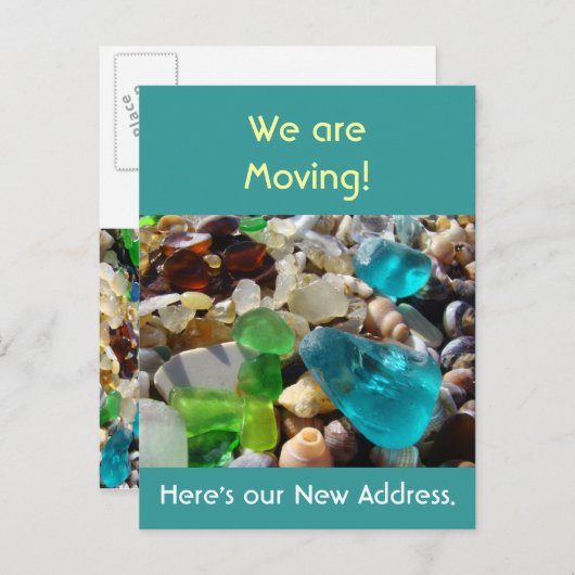 We are Moving! briefkaarten aankondigingen Nieuw A (Voorkant / Achterkant)