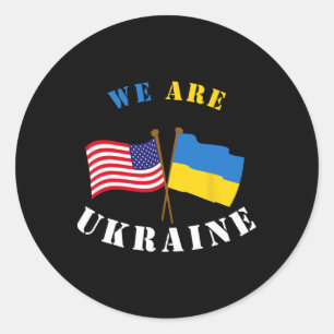 We Are Oekraine T-shirt Steun Oekraine Oekraïense Ronde Sticker