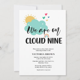 We are on Cloud NIne Baby Shower Invitation Kaart
