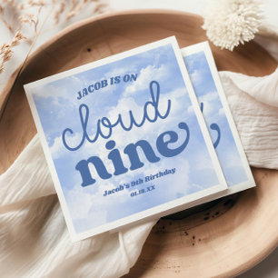 We Are On Cloud Nine Blauw 9e Negende Verjaardagsf Servet