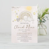 We are on Cloud Nine Gender Neutral Baby Shower  Kaart (Staand voorkant)