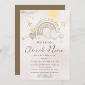 We are on Cloud Nine Gender Neutral Baby Shower  Kaart (Voorkant / Achterkant)