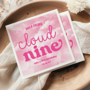 We Are On Cloud Nine Roze 9e Negende Verjaardagsfe Servet