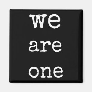 We Are One Heren Grafische Insre T-shirt Positieve Magneet