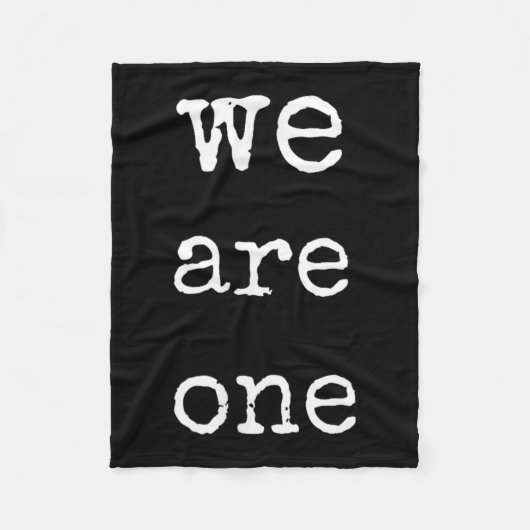 We Are One Men Graphic Insre Tee Sitive Message Fleece Deken (Voorkant)