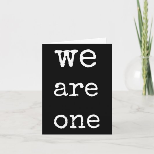 We Are One Men Graphic Insre Tee Sitive Message  Kaart (Voorkant)