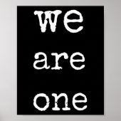 We Are One Men Graphic Insre Tee Sitive Message  Poster (Voorkant)