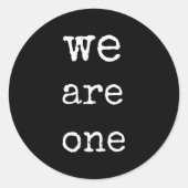 We Are One Men Graphic Insre Tee Sitive Message  Ronde Sticker (Voorkant)