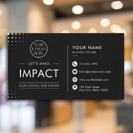 We Are Open Modern Logo Zwart En Wit Aangepast Visitekaartje